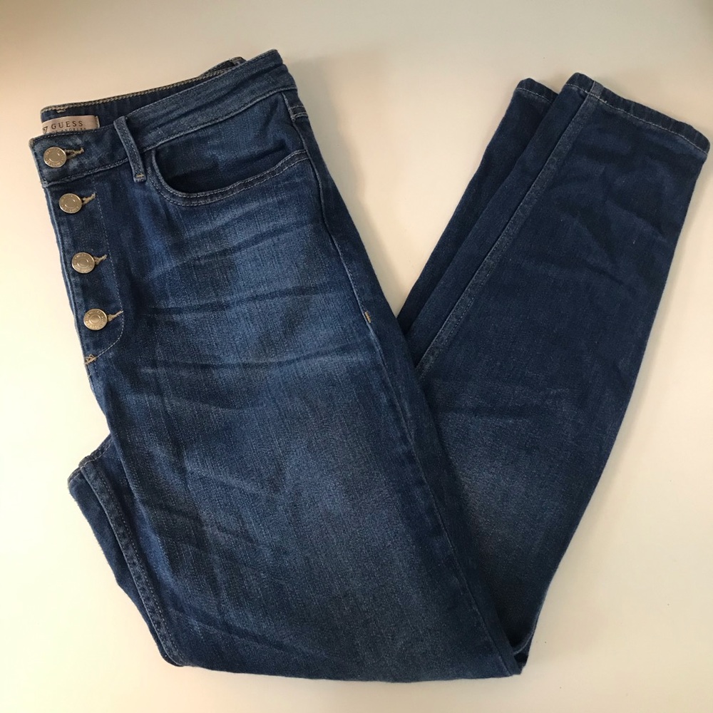 GUESS high rise skinny jeans